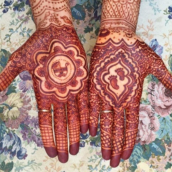 Baby shower mehndi design | Back hand mehndi designs, Mehndi designs bridal  hands, Mehndi designs for kids